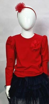 Rossa II Bluzka dziecięca długi rękaw Bambarillo czerwony