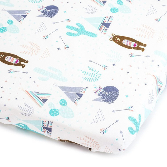 Prześcieradło z gumką Vintage Flowers- Makaszka