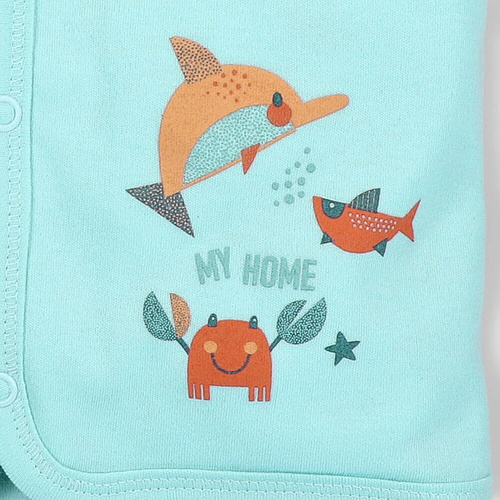 Morskie Zwierzątka Kamizelka z bawełny organicznej Nini błękitny
