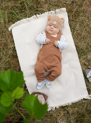 Le Tigre Pinokio Ogrodniczki niemowlęce - brąz