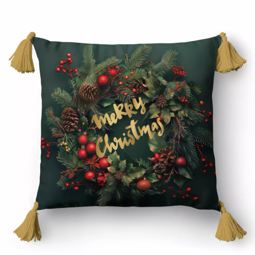 5377 A Merry Christmas Poszewka świąteczna dekoracyjna Christmas Deco Detexpol- zamek błyskawiczny