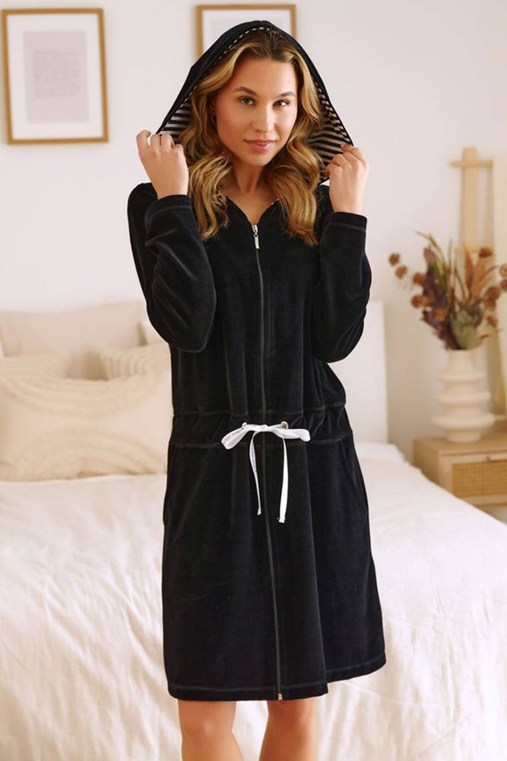 Szlafrok damski Doctor Nap SWO.1008 black