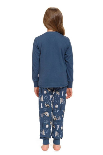 Piżama dziecięca 4324 "Animals" Unisex Doctor Nap - deep blue