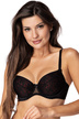 Biustonosz push-up czarno/czerwony