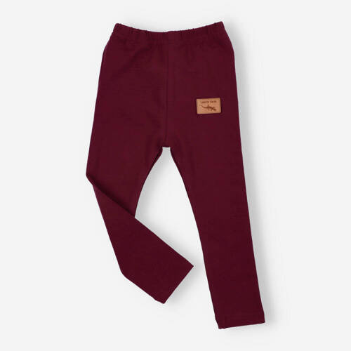 KAR-0041/BOR Legginsy dziewczęce Lagarto Verde  bordowy