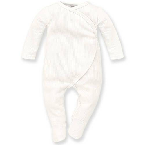 Lovely Day Pinokio Pajac niemowlęcy wiązany - ecru prążek