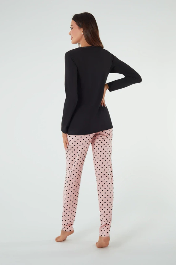 Buscato Piżama Damska długi rękaw, długie spodnie Italian Fashion