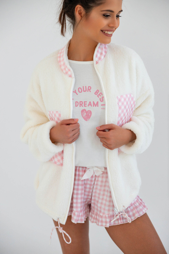 Nanny Bluza damska Sensis - ecru różowy