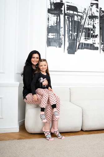 Bonilla Italian Fashion Piżama dziewczęca - czarny/druk 