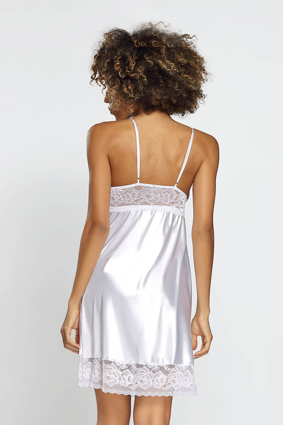 Agatha Halka satynowa koszulka damska DKaren - biała