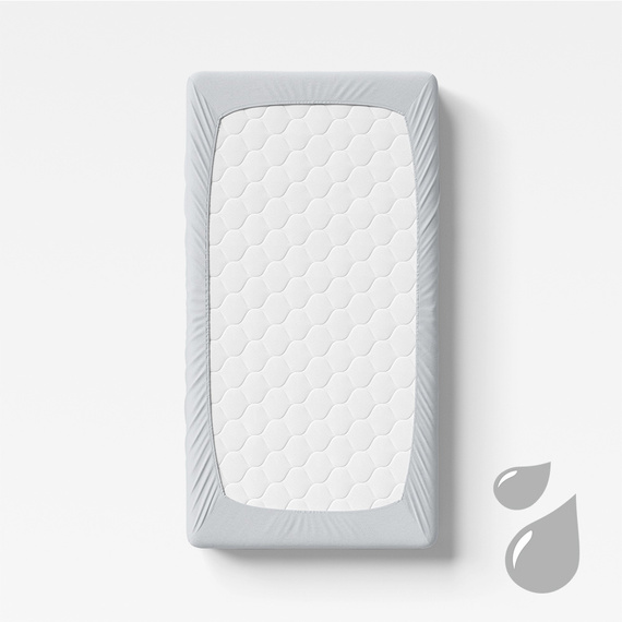 Eevi Prześcieradło dziecięce nieprzemakalny - jasny szary