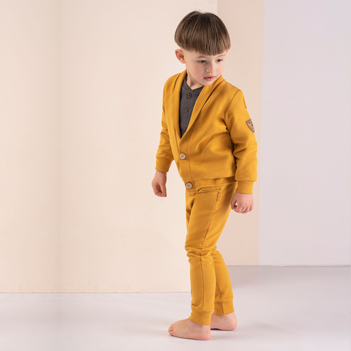 Bluza dresowa 169570 "Mix" Nicol - musztardowy 