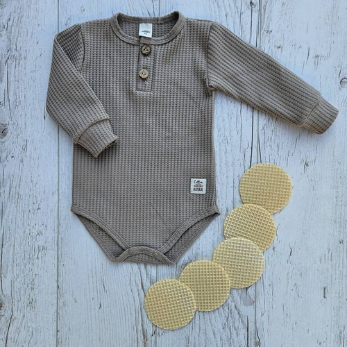 "Waffel Stone" Makoma Body polo z długim rękawem