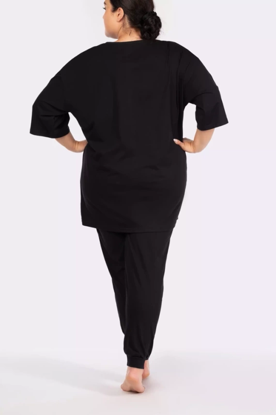 Homie shortsleeve Piżama damska Mona black