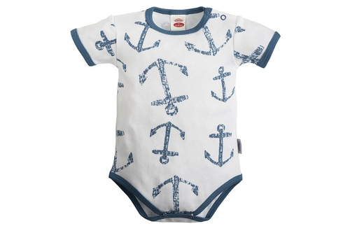 "BLUE SEA" Makoma Body z krótkim rękawem niebieski