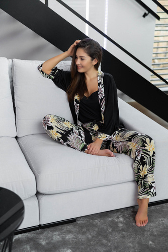 Ana Szlafrok damski Sensis - czarny +