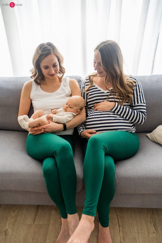 Two Ways Milk&Love bluzka ciążowa i do karmienia granatowo-białe paski