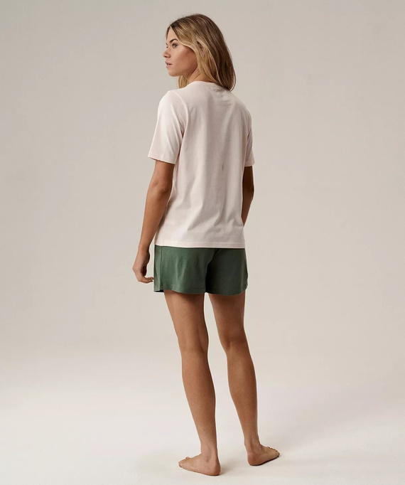 Piżama damska Atlantic NLP-498E różowo-zielona– bawełniana, wygodna i elegancka