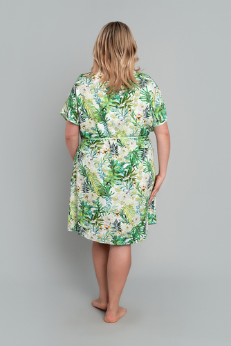 Florina Szlafrok Damski Italian Fashion - druk liście