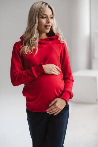 Milk Please Milk&Love bluza do karmienia czerwony