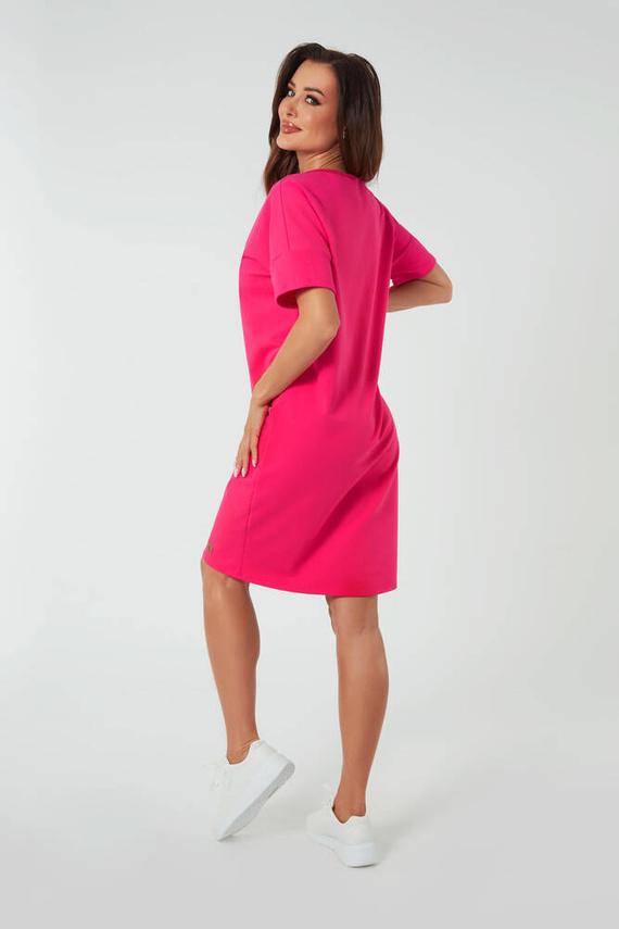 Stella tunika damska krótki rękaw Italian Fashion - fuksja