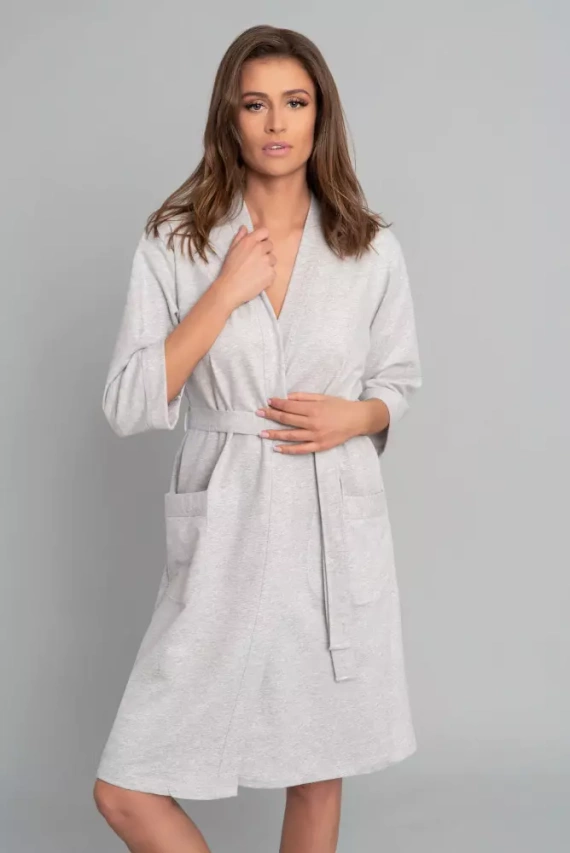 Karla Szlafrok damski Italian Fashion - jasny melange