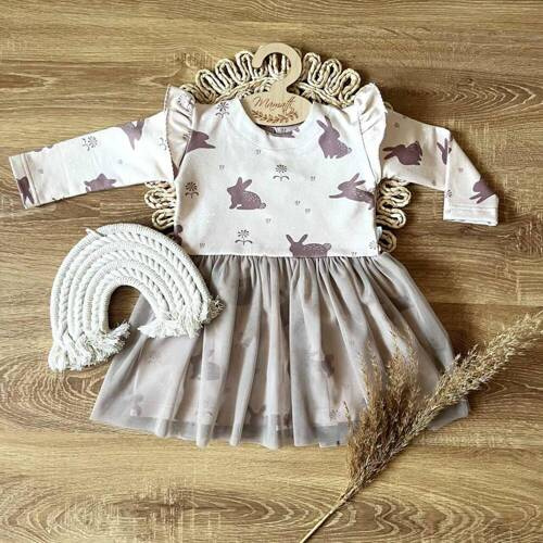 SH027 Mamatti Sukienka z długim rękawem