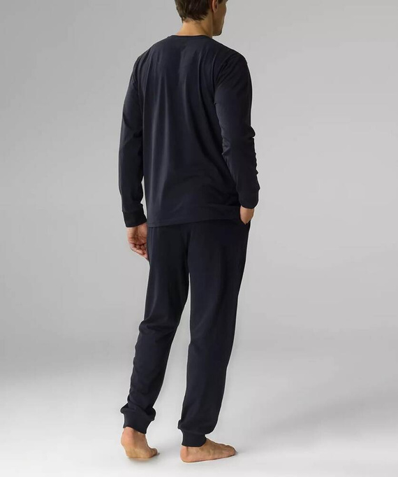 NMP-376 Piżama męska długi rękaw, Atlantic- granatowy