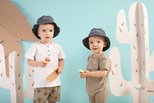 Free Soul Pinokio T-shirt polo z guzikami - ecru