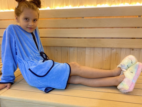 374 / 375 Desiree Szlafrok dziecięcy - niebieski