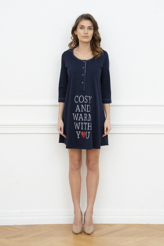 Balsam Koszula ciążowa i do karmienia. 3/4rękaw Italia Fashion - granat