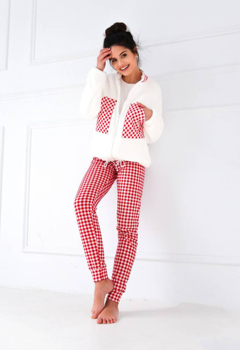 Perfect Bluza damska Sensis - śmietanowy-czerwony