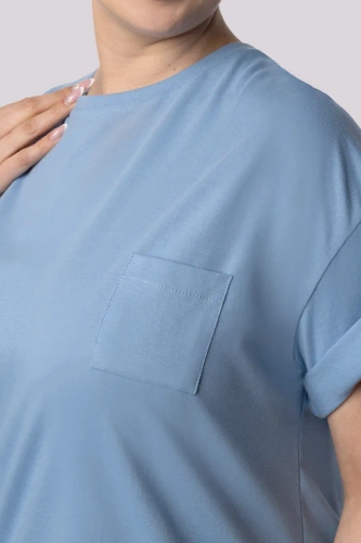 Joy shortsleeve Piżama damska Mona azure blue