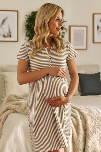 Koszula ciążowa i do karmienia Doctor Nap TCB.9928.stripes