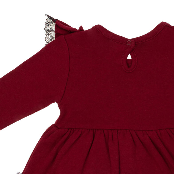 Sukienko-body 163176 "Magia Świąt" Nicol - bordo