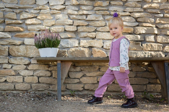 "My Garden" Pinokio Kamizelka na guziki - róż