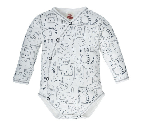  "FRISKY" Makoma Body baby z długim rękawem ecru
