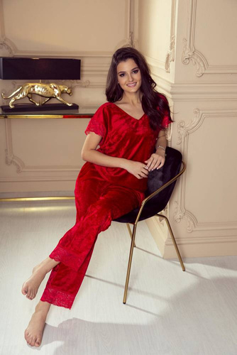 631 Milagros Piżama Damska Forex - czerwony