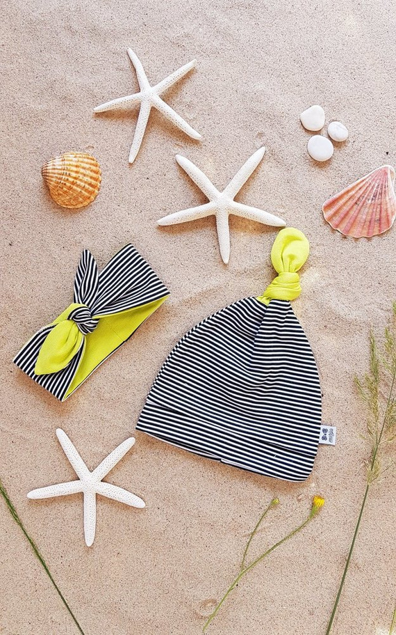 2216 Neon Zebra Opaska supełek Marija - paski