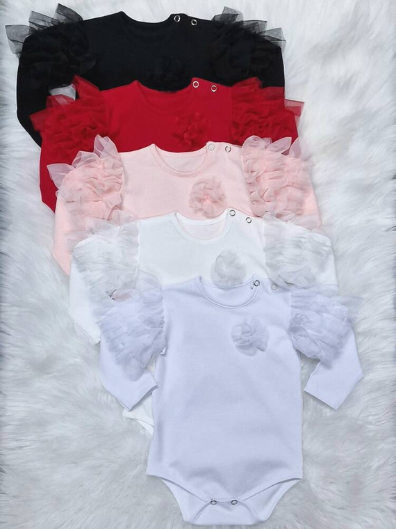 Carmen Bambarillo Body z długim rękawem ecru