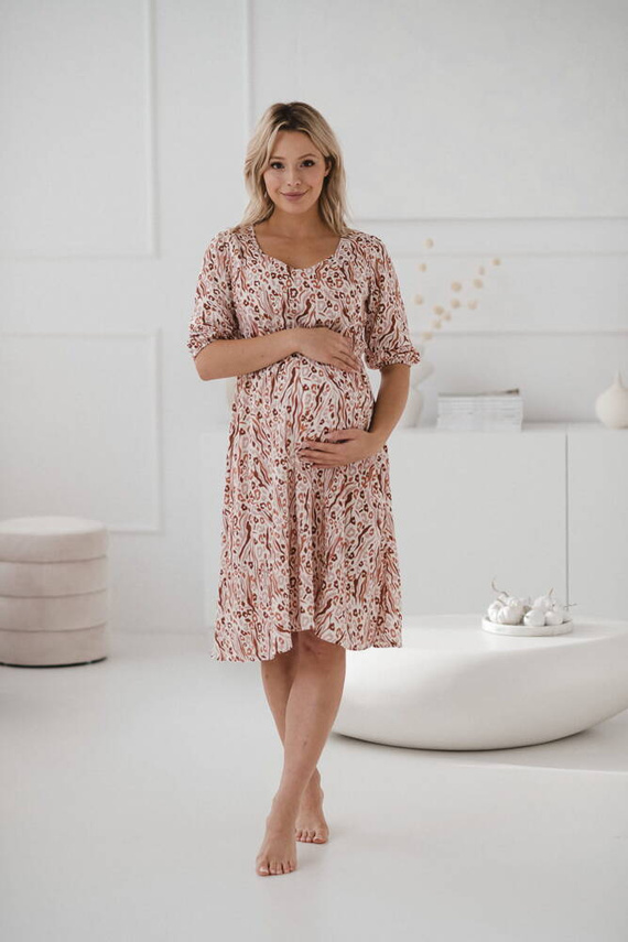 Lovely Dress Midi Milk&Love sukienka ciążowa i do karmienia paisley na turkusie