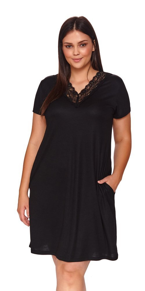 9947 Koszula Nocna Doctor Nap - black