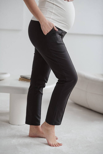 GraceFit Mama klasyczne spodnie ciążowe Milk&Love grafitowy
