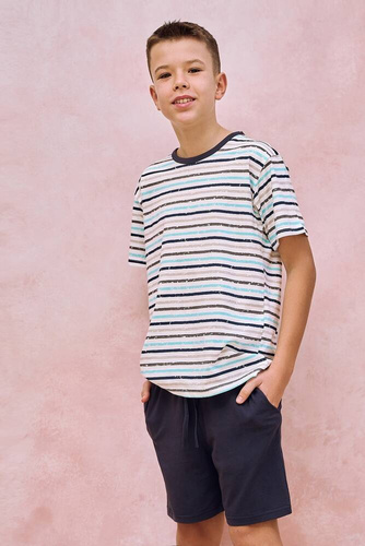 3195 Ronnie piżama chłopięca Taro - szary