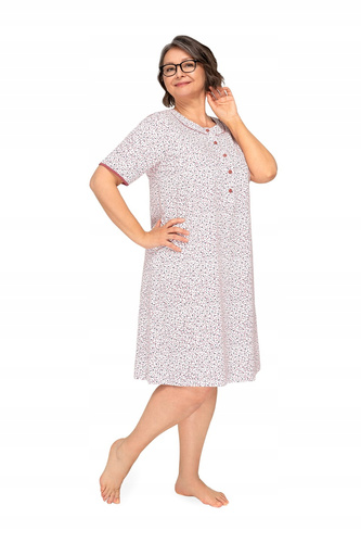 263 Basia I rozpinana koszula nocna Martel - bordowa