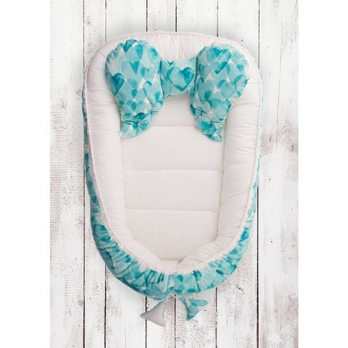 Kokon niemowlęcy minky "SERDUSZKA" Belisima różowy