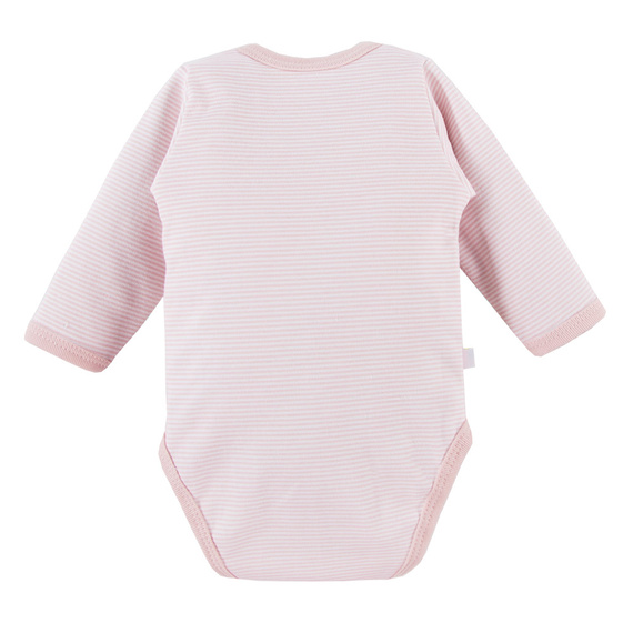 Big Bear Eevi Body z długim rękawem rozpinane - różowy paski