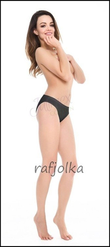 Figi Hi Cut Panty Cotton- czarny