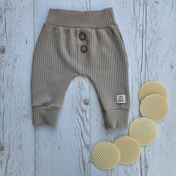 "Natural Waffel" Makoma Spodnie niemowlęce sage