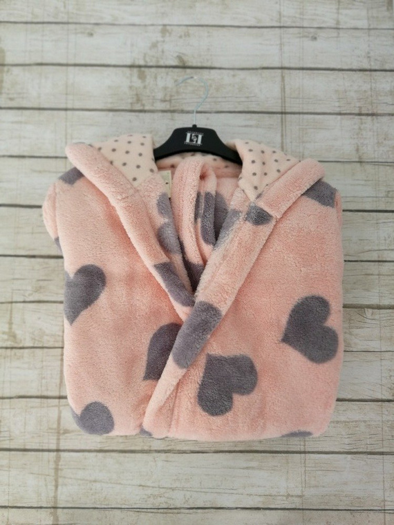 Kola Szlafrok damski L&L- różowy-fioletowy